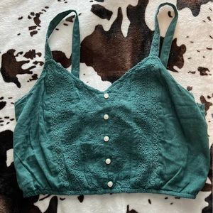 American Eagle Lace Cropped Tank